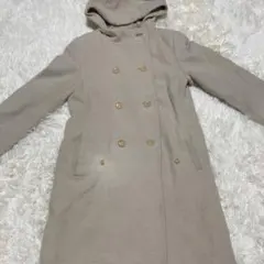 23区　ベージュ ダブルブレストコート 38 アンゴラ25% 羊毛75% 23区