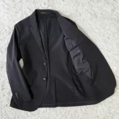 UNIQLO ユニクロ 感動ジャケット コットンライク S ブラック 洗えるのサムネイル