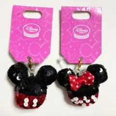 ディズニーストア ミッキー ミニー スパンコールチャーム