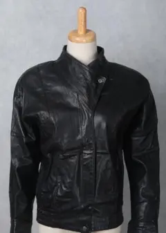 60's 古着黒レザーレディースジャケット