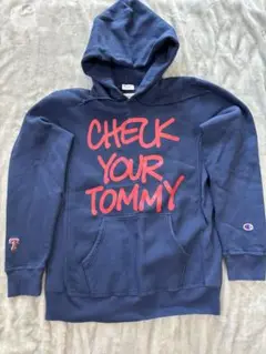 Tommy チャンピオン コラボ パーカー リバースウィーブ