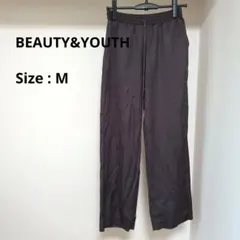 BEAUTY&YOUTH ダークブラウン ワイドパンツ イージーパンツ