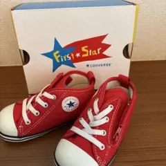 コンバース ベビーシューズ 14.0cm 赤 First Star 箱あり