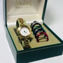 【稼働】 箱付き GUCCI グッチ　チェンジベゼル　1200L 6色 ゴールド