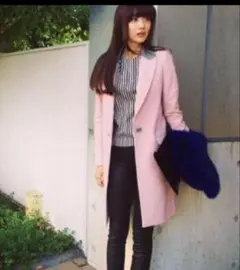 美品❗️即日発送❗️ルシェルブルーle ciel blueバイカラーコート
