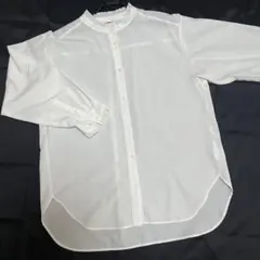 ‼️値下げ‼️首フリル 白 長袖ブラウス