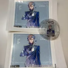 コードギアス 20周年展示会 ラベル缶 ステッカー アッシュ キーホルダー