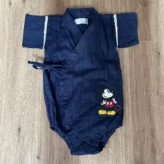 甚平　ロンパース　ミッキーマウス　ネイビー