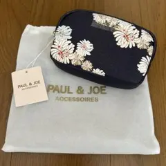 ポール&ジョー　花柄ポーチ ネイビー