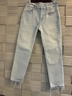 【美品】⭐︎GAP⭐︎ライトブルー ストレートデニム フリンジ裾⭐︎ウエスト68センチ