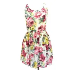 花柄 ノースリーブワンピース 平成ギャル 姫系 フェアリーグランジ リズリサ風