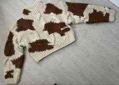 SLY/COW CABLE SWEATER/カウケーブルセーター/ニット