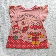 【90cm】アンパンマンドキンちゃん フリル袖 Tシャツ