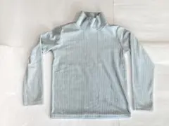 ユニクロ UNIQLO ハイネック 薄手フリース長袖 ライトブルー 140cm