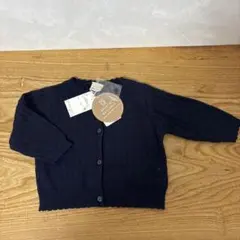 petit main ネイビー カーディガン 80〜90cm新品未使用　タグつき