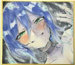 手描き アナログ イラスト ファンアート レゼ 色紙 チェンソーマン