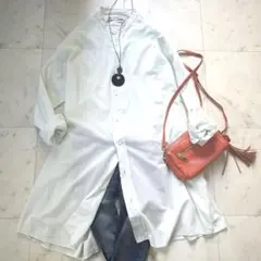 ジャーナルスタンダードラックス　長袖シャツ　オーバーサイズ　綿　ライトブルー