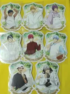 黒子のバスケ　ダイカットイラストシート8枚セット　抽選くじ　秋葉原キャラポ