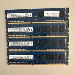 SK hynix 4GB DDR3 デスクトップ用メモリ 4枚セット動作確認済み