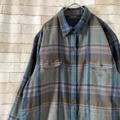 ローレンラルフローレン 長袖シャツ ウール 刺繍 チェック柄