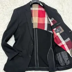 美品 ブラックレーベルクレストブリッジ CBチェック テーラードジャケット 黒