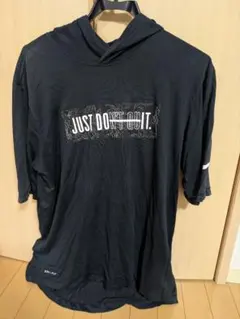 NIKE Dri-FIT フード付き 半袖 Tシャツ ブラック M 大きめのサムネイル