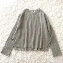 ナチュラルビューティシルクブレンド 羊毛 セーター 畦編み ニット カシミヤ