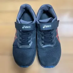 asics キッズスニーカー ブラック/オレンジ 24cm