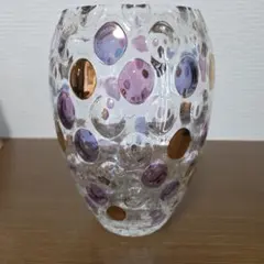 BOHEMIA カラフルドット ガラス花瓶 ボヘミアンガラス