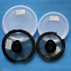【新品未使用】T-fal バタフライガラス蓋16㎝、20㎝（シールリッド付き）