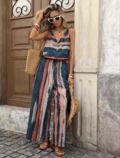 エスニック　ボヘミアン　オールインワン　しまむら　fashion novaのサムネイル