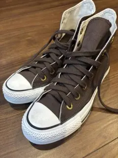 CONVERSE コンバース　ハイカット　スニーカー　ブラウン