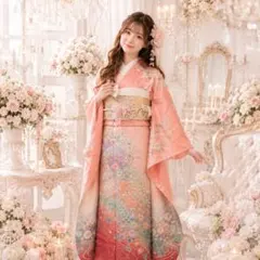 美品 辻ヶ花 銀通し 花絞り 染分け 逸品 振袖 フルセット 振り袖
