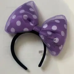 Disney ディズニー カチューシャ ミニー パープル　紫　水玉