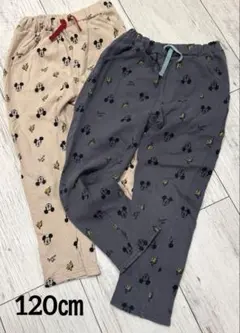 セット売り♡ ミッキー　グレー ベージュ　パンツ LITTC リトシー　120㎝