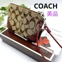 COACH コーチ シグネチャー リストレット ポーチ　小物入れ　箱付き