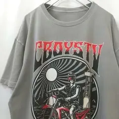 【公式】CBOYSTV プリントTシャツ L グレー ストリート バイク 古着