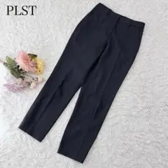 PLST プラステ　カジュアルパンツ　無地　ウエストゴム　ストレート　上品