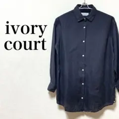 ivory court フレンチリネンセイヒンゾメ 2WAY シャツ　麻100%のサムネイル