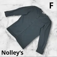 『Nolley‘s』レディース 七分袖ニットカーディガン F 水色