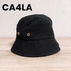 CA4LA カシラ バケット ハット ラメ ツイード 黒 ブラック 帽子