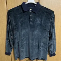 ベロア ポロシャツ 長袖