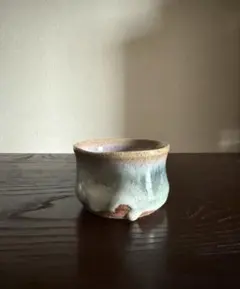 陶芸家　河井寛次郎　？　呉須　面取　盃　ぐい呑　酒器　脚付盃　瑠璃 陶芸家 河井寛次郎 ？ 呉須 面取 盃 ぐい呑 酒器 脚付盃 瑠璃 陶芸