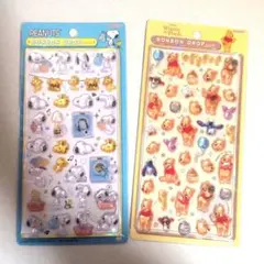 【新品未開封】スヌーピー プーさん　ボンボンドロップシール