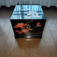 漆器 文箱 2段 引き出し付き