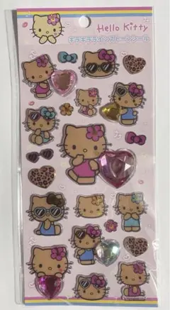 ハローキティ/日焼け サンリオ-キラキララインストーンシール