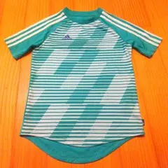 adidas グリーン　ストライプシャツ140cmのサムネイル
