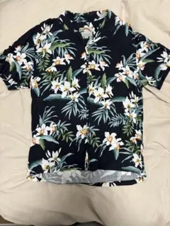 IOLANI アロハシャツ L 和柄 鶴柄 総柄 ブラック - メルカリ