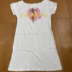 平成レトロALBA ROSA 半袖 Tシャツ ワンピースホワイト フラガールのサムネイル