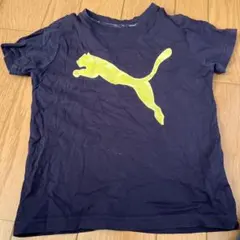 PUMA ネイビー Tシャツ ロゴプリント　130